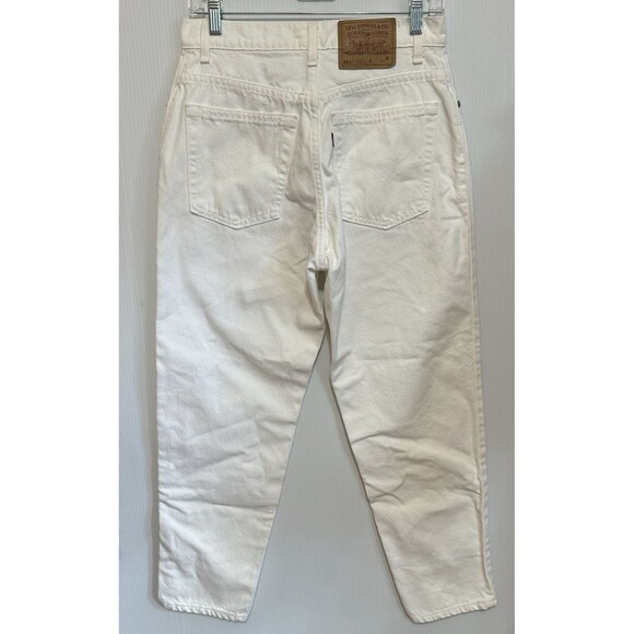Vtg Levi’s 551 Jeans Women's sz 10 Petite White High Waist Relax Tapered leg USA - Picture 8 of 12